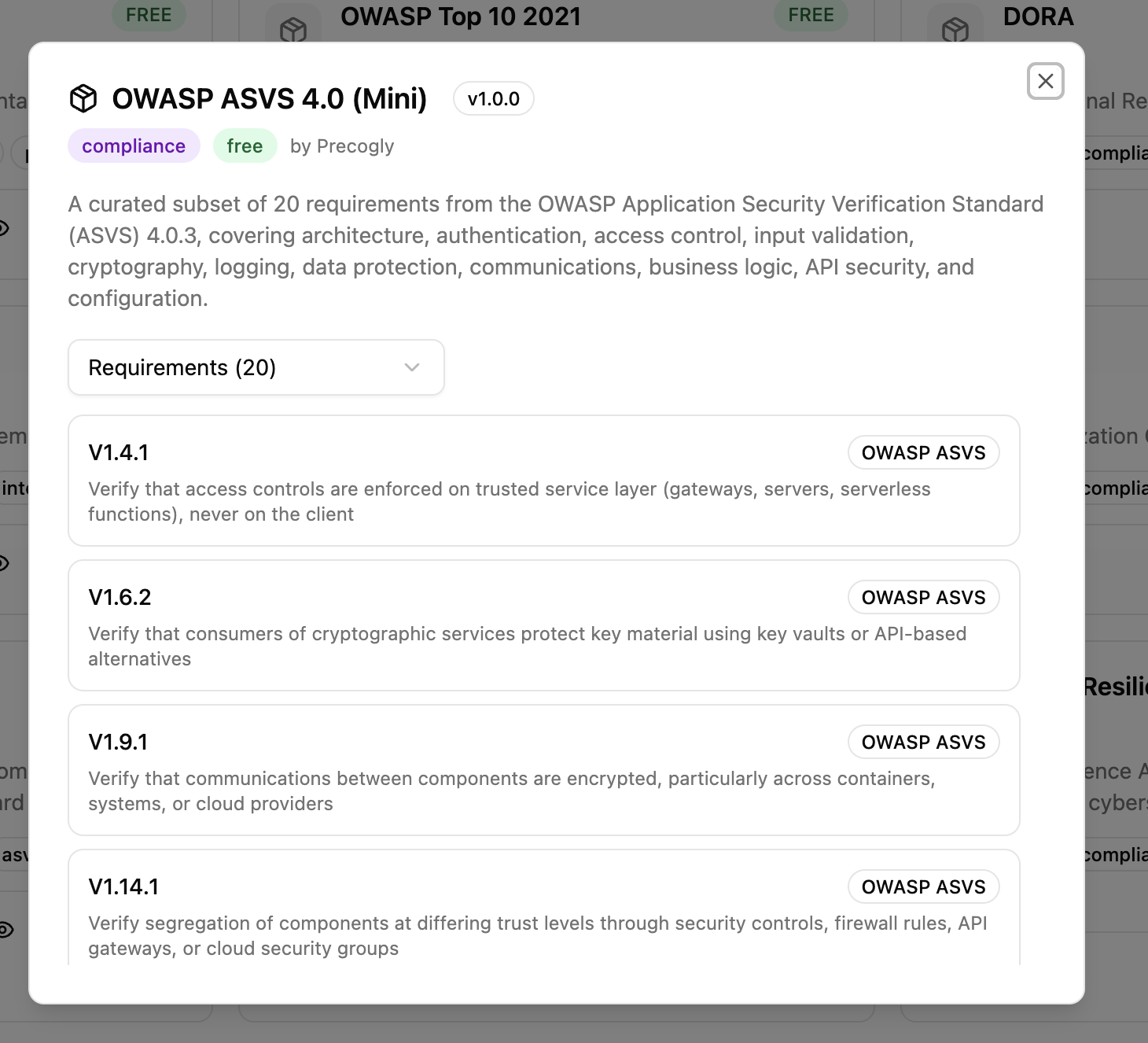 Pack preview — Compliance framework requirements