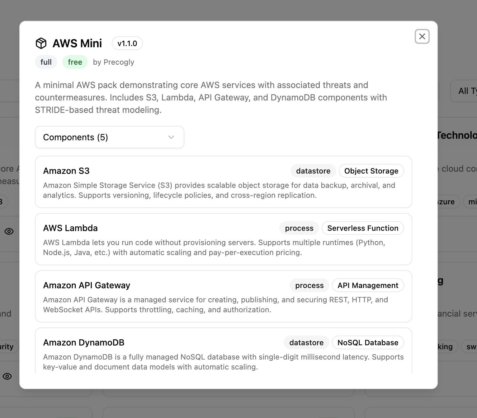 Pack preview — Components