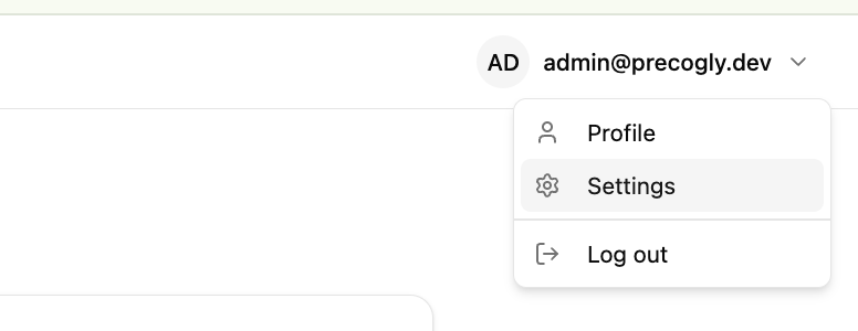 Organization members settings page