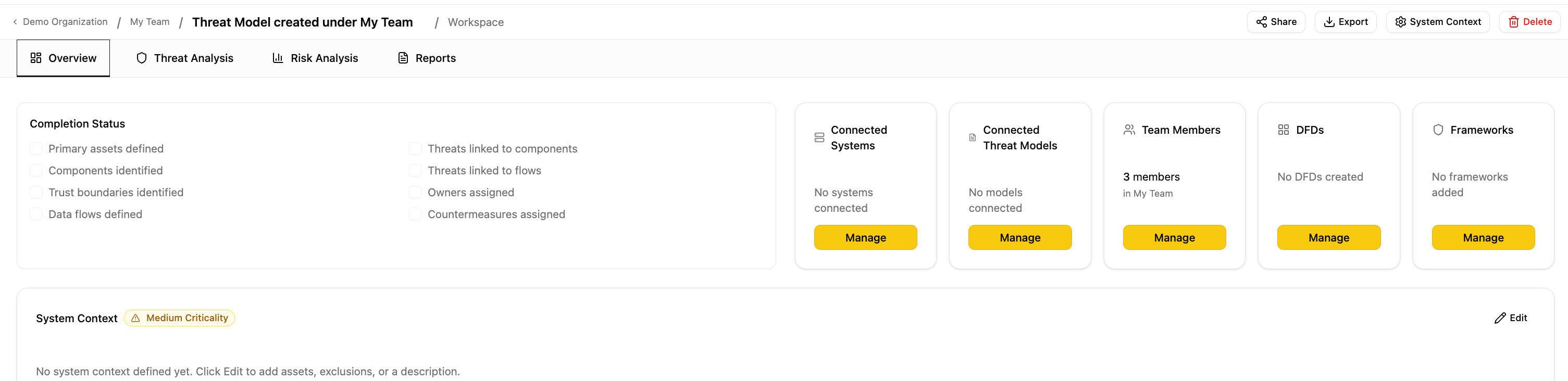 Invite member from threat model detail page